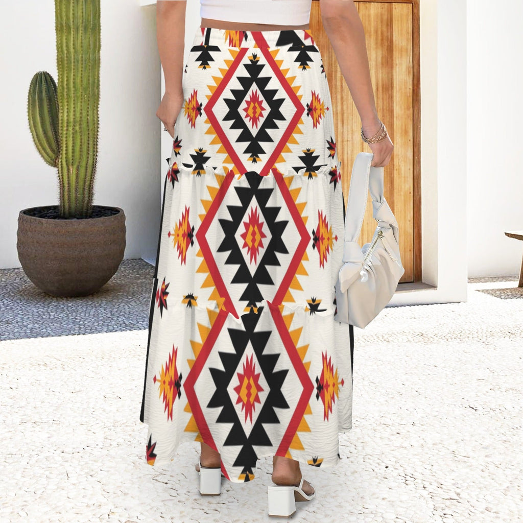 Baha Ranch San Antonio Aztec Tiered Prairie Maxi Skirt by Baha Ranch Western Wear - product image 3