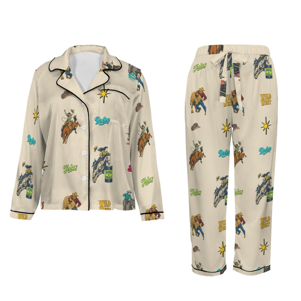Baha Ranch The Last Roundup Western Rodeo Satin Pajama Set by Baha Ranch Western Wear - product image 3