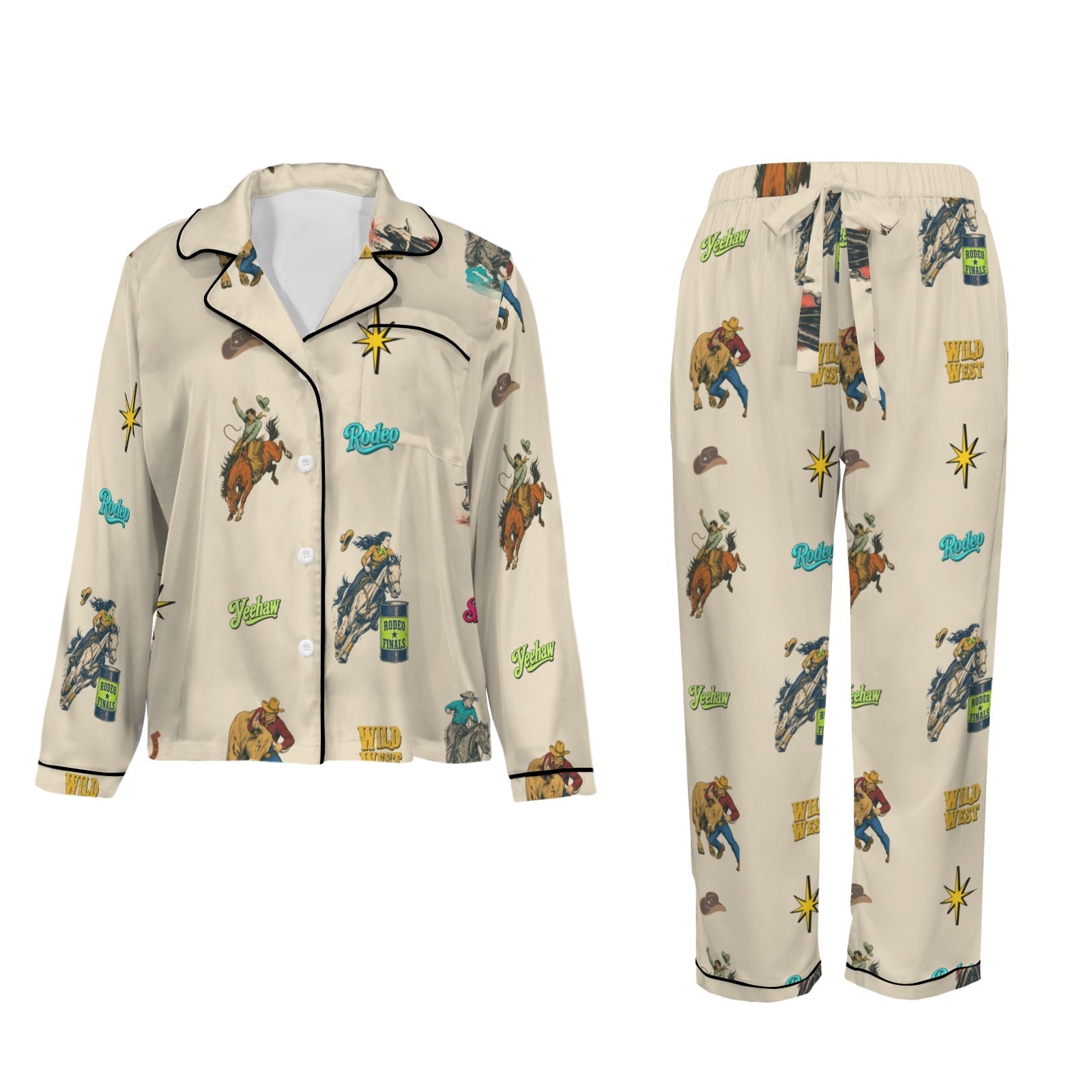 Baha Ranch The Last Roundup Western Rodeo Satin Pajama Set by Baha Ranch Western Wear - product image 3