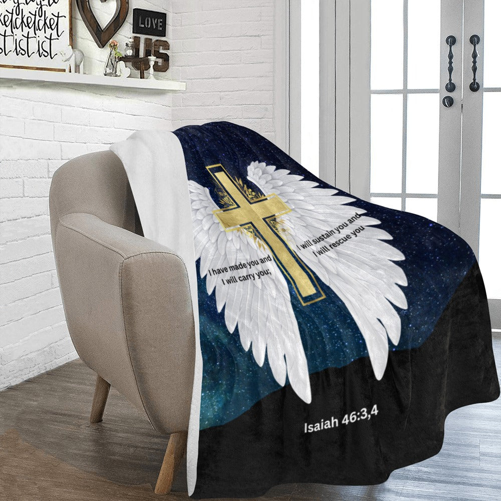 Baha Ranch I Will Rescue You Angel Wings Throw Blanket 60" x 80" Made in America by Baha Ranch Western Wear - product image 3