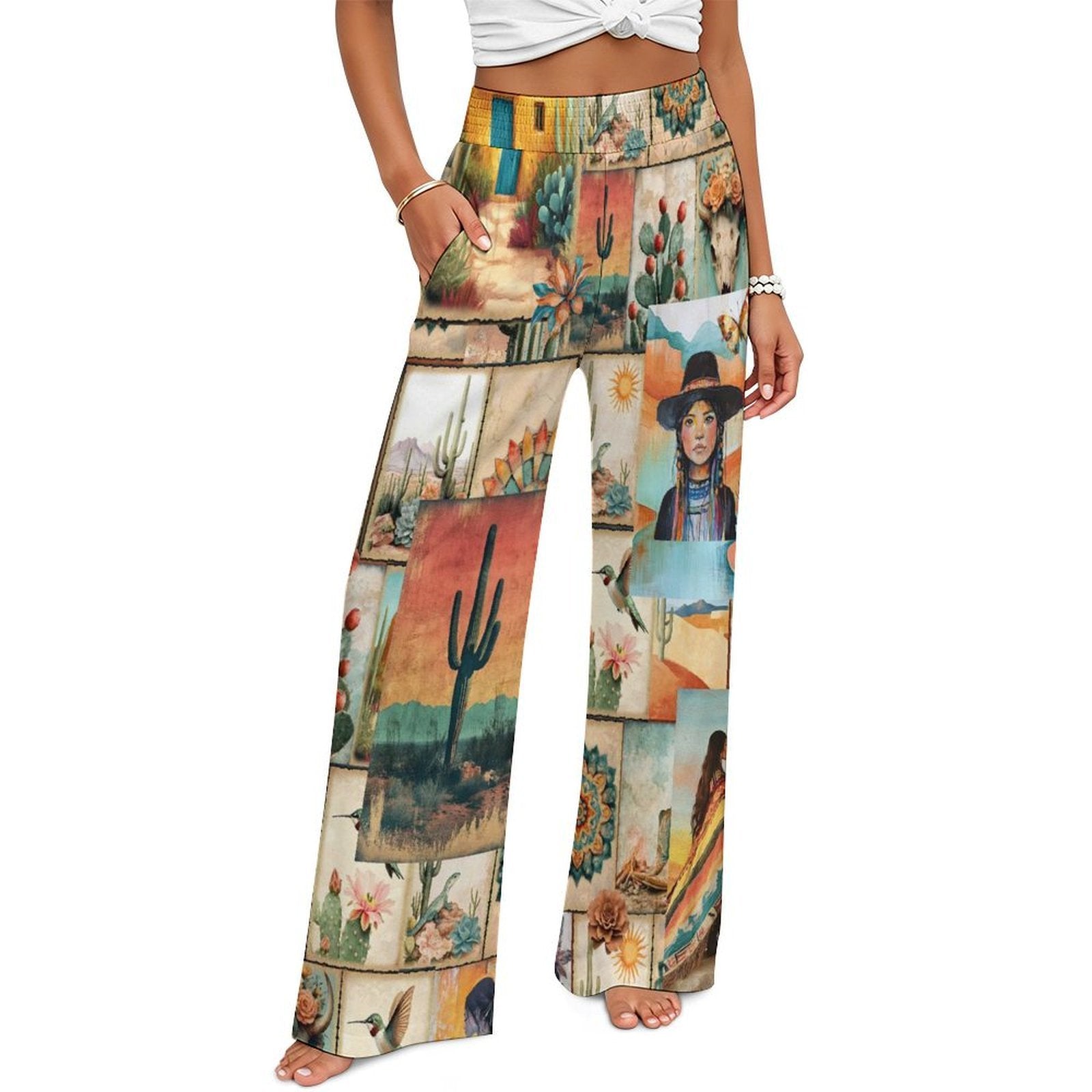 Baha Ranch Pictures of the Southwest High Waisted Wide Leg Pants by Baha Ranch Western Wear - product image 3
