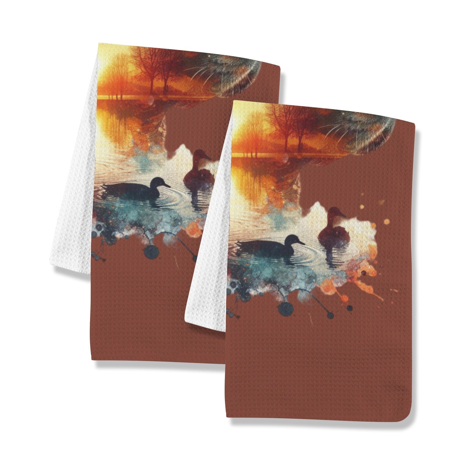 Baha Ranch Labrador Retriever Duck Hunting Kitchen Set of 2 Dish Towels Made in America by Baha Ranch Western Wear -...