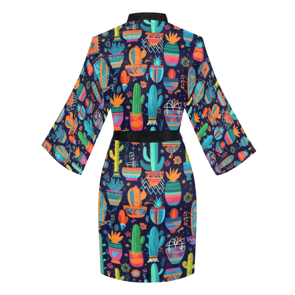 Baha Ranch Crazy Cactus Lady Women's Lounge Kimono Robe by Baha Ranch Western Wear - product image 4