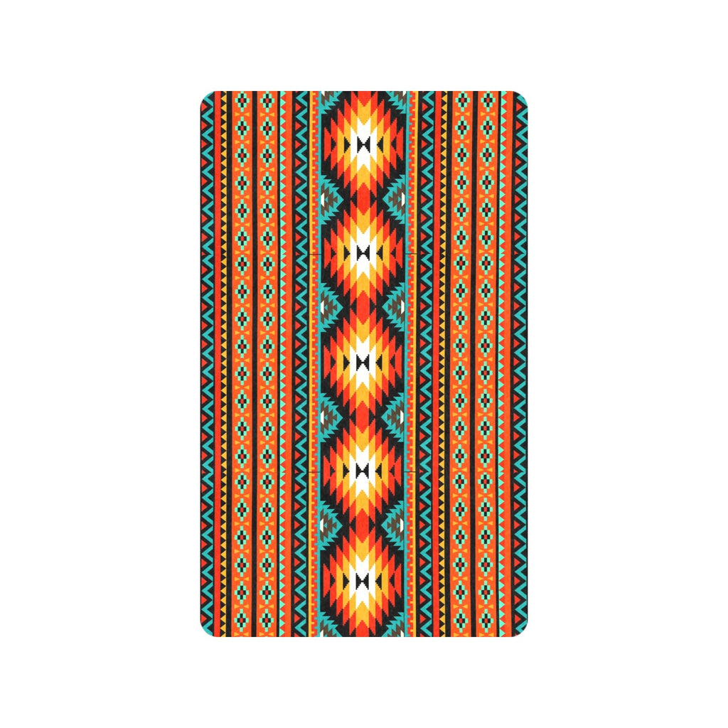 Orange Aztec Floor Mat 30" x 18" Made in America by Baha Ranch Western Wear - product image 4