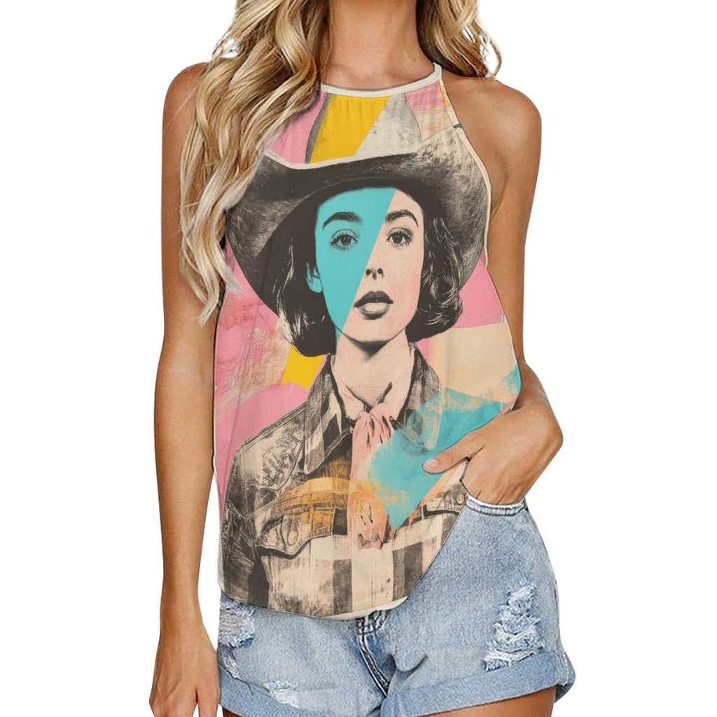 Baha Ranch Turquoise View Retro Pop Western Tank Top by Baha Ranch Western Wear - product image 2