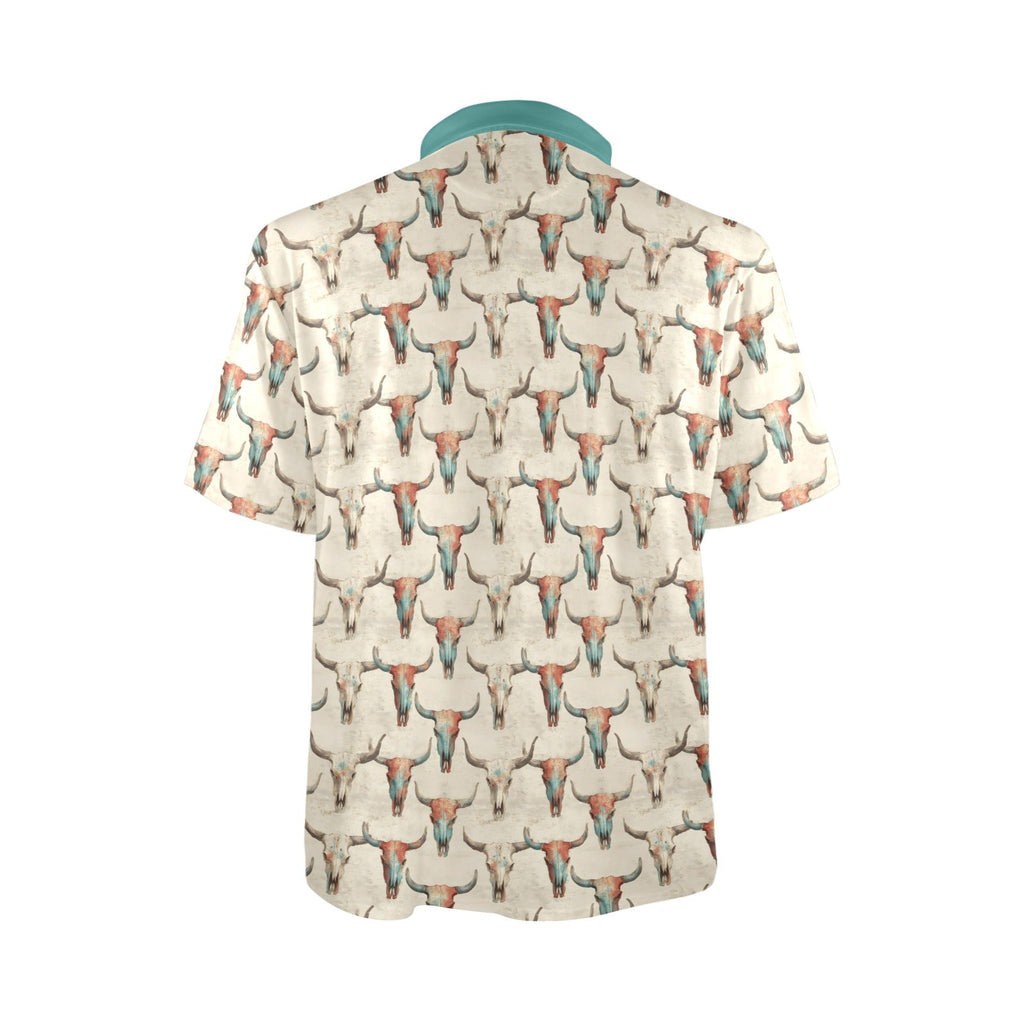 Baha Ranch Colored Skulls Men's Polo Style Shirt by Baha Ranch Western Wear - product image 6