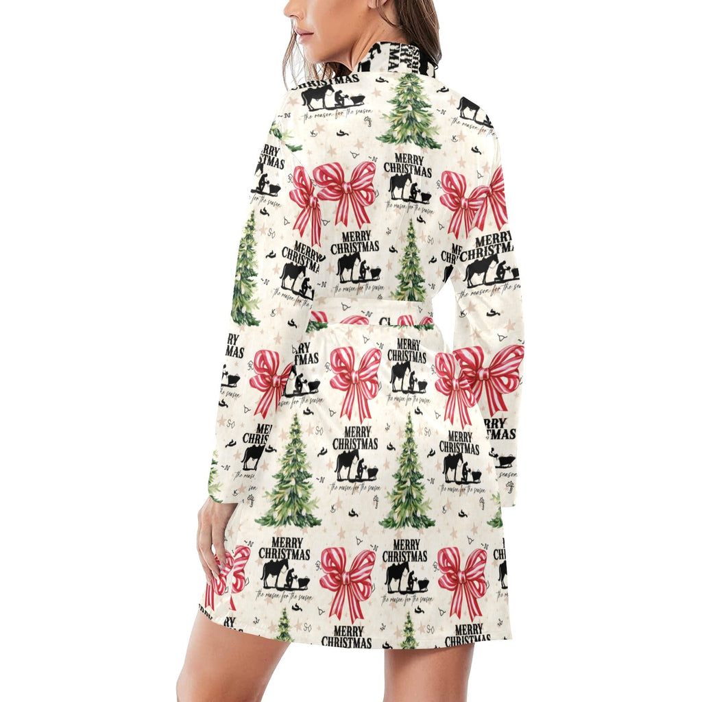 Baha Ranch Praying Cowboy Christmas Western Cowgirl Satin Robe by Baha Ranch Western Wear - product image 2