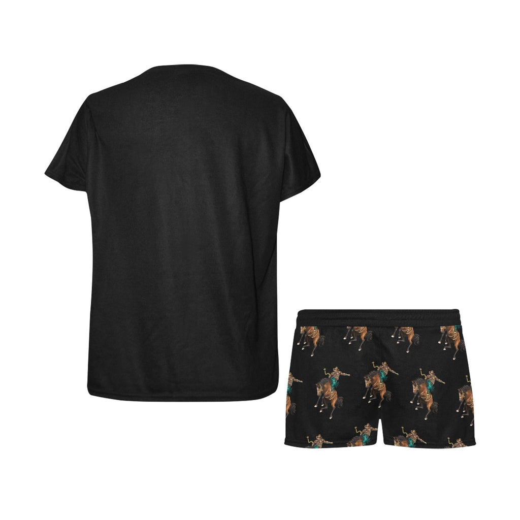 Baha Ranch Rodeo Cowboy Womens Western Top and Short Pajama Set by Baha Ranch Western Wear - product image 4