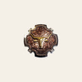 1 1/2" Hilason Western Horse Concho 3-Tone Finish Steer Head Brown