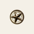 1 1/4 In Hilason Western Horse Star Screw Back 2 Tone Finishing tackHeadstall Saddle Concho