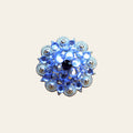HILASON Screw Back Concho 1.25 in Amythyst Montana Crystals Saddle Amythyst, Color | Slotted Conchos Bling