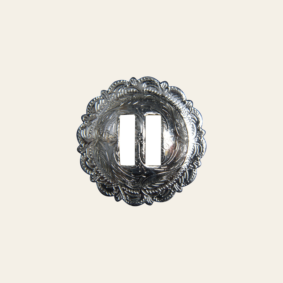 1.25 Inch HILASON Western Screw Back Concho Bright Silver Sadlde Saddle & Tack