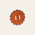 Hilason Slotted Scalloped Leather Rosette Concho Saddle Tack Tan 1-3/4"