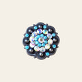1.5" Hilason Western Style Berry Rhinestone Bling Tack Headstall Saddle Concho Turquoise/Black