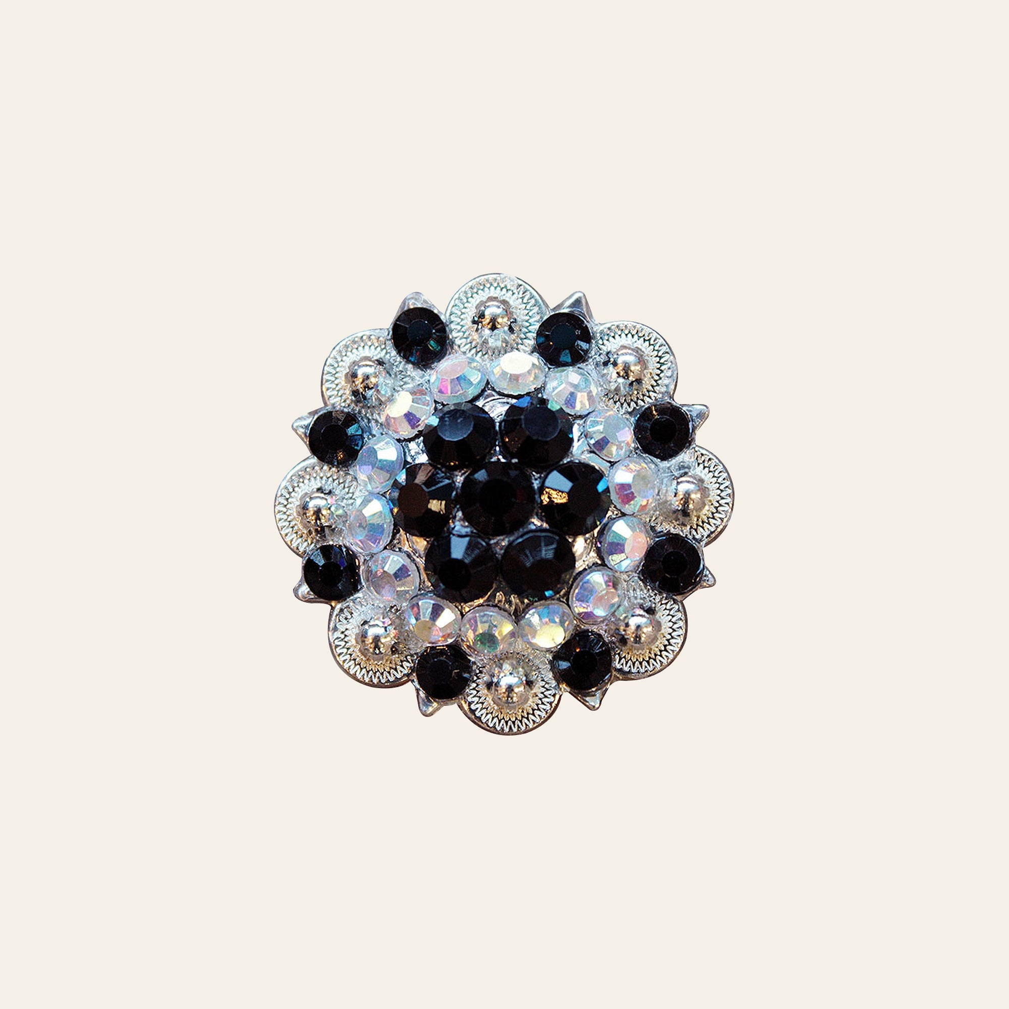 HILASON Western Style Crystal Silver Berry Rhinestone Headstall Saddle Breast Collars Concho Black | Bling