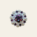 HILASON Western Berry Conchos Glass Rhinestones Bling Tack Cowgirl Amethyst-Crystalab Color | Slotted