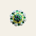 HILASON Lemon Green Crystals Berry Silver Bling Headstall Saddle | Western Concho Belt Slotted Conchos