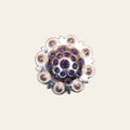 1.5 Inch HILASON Western Screw Back Purple Crystals Berry Concho Saddle & Tack