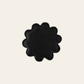 1" Hilason Plain Scalloped Leather Rosette Concho Saddle Black