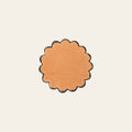 1" Hilason Plain Scalloped Leather Rosette Concho Saddle Tan