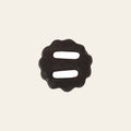 1" Hilason Slotted Scalloped Leather Rosette Concho Saddle Dark Brown