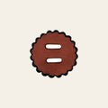 1" Hilason Slotted Scalloped Leather Rosette Concho Saddle Mahogany