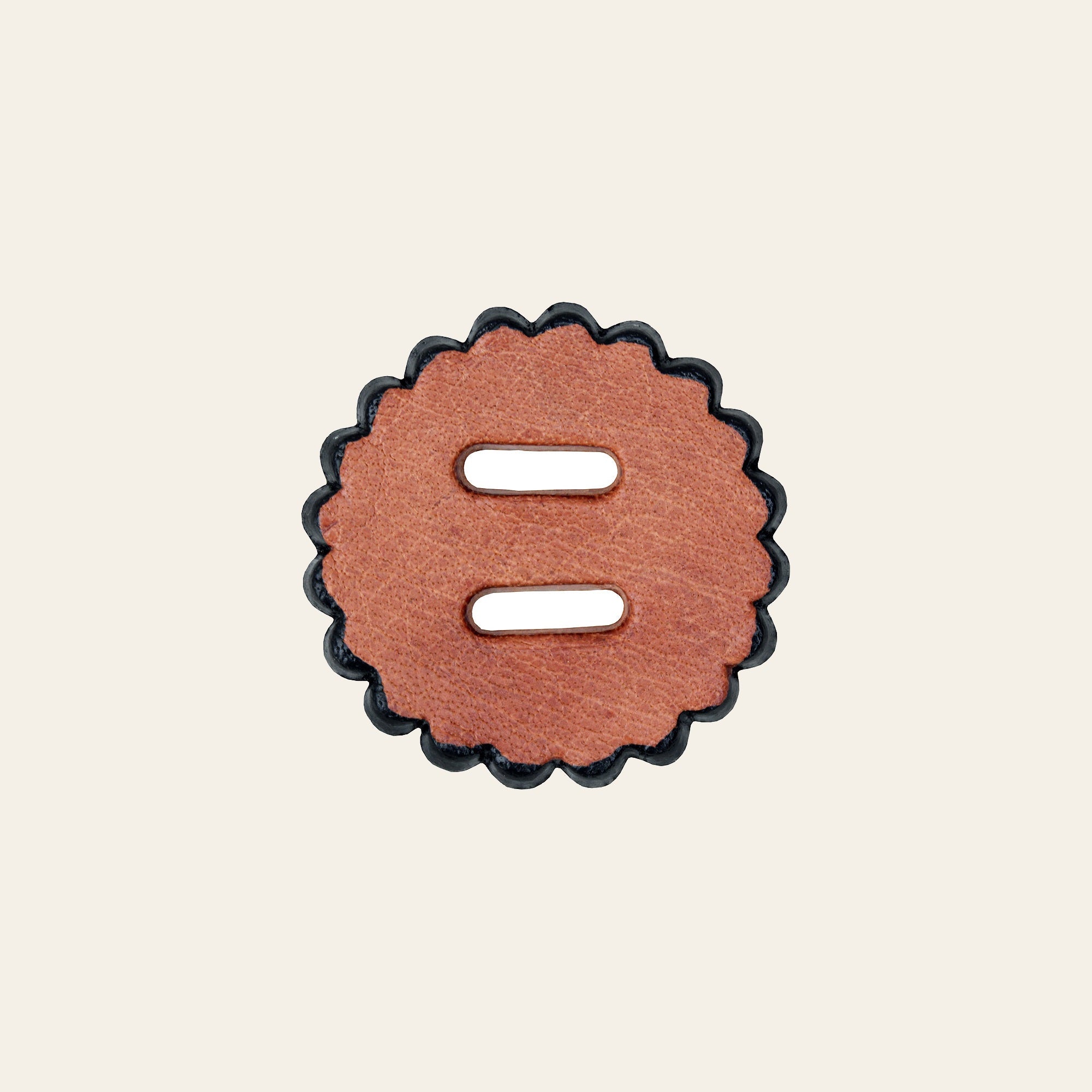 1" Hilason Slotted Scalloped Leather Rosette Concho Saddle Tan