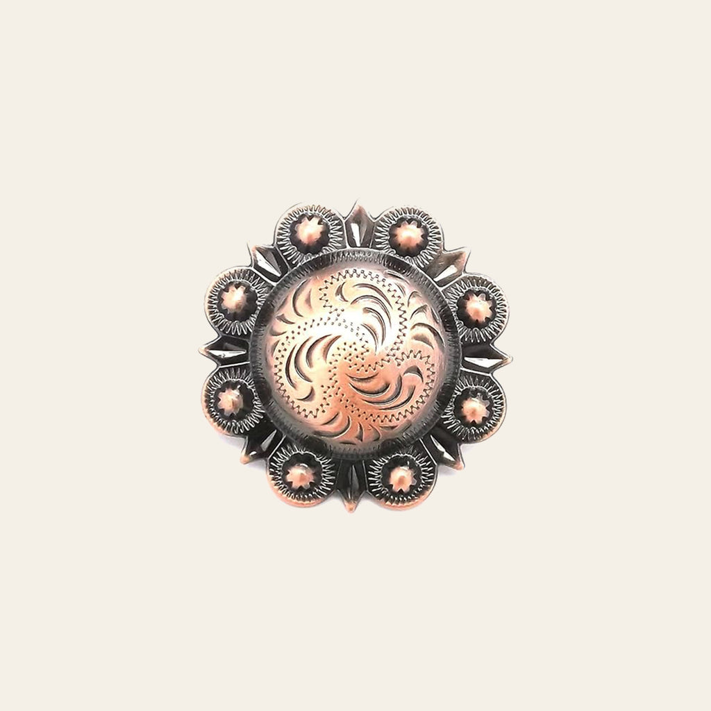 1 in HILASON Berry Concho Screw-ac Back Order Carvedberry Saddle Bling Cowgirl