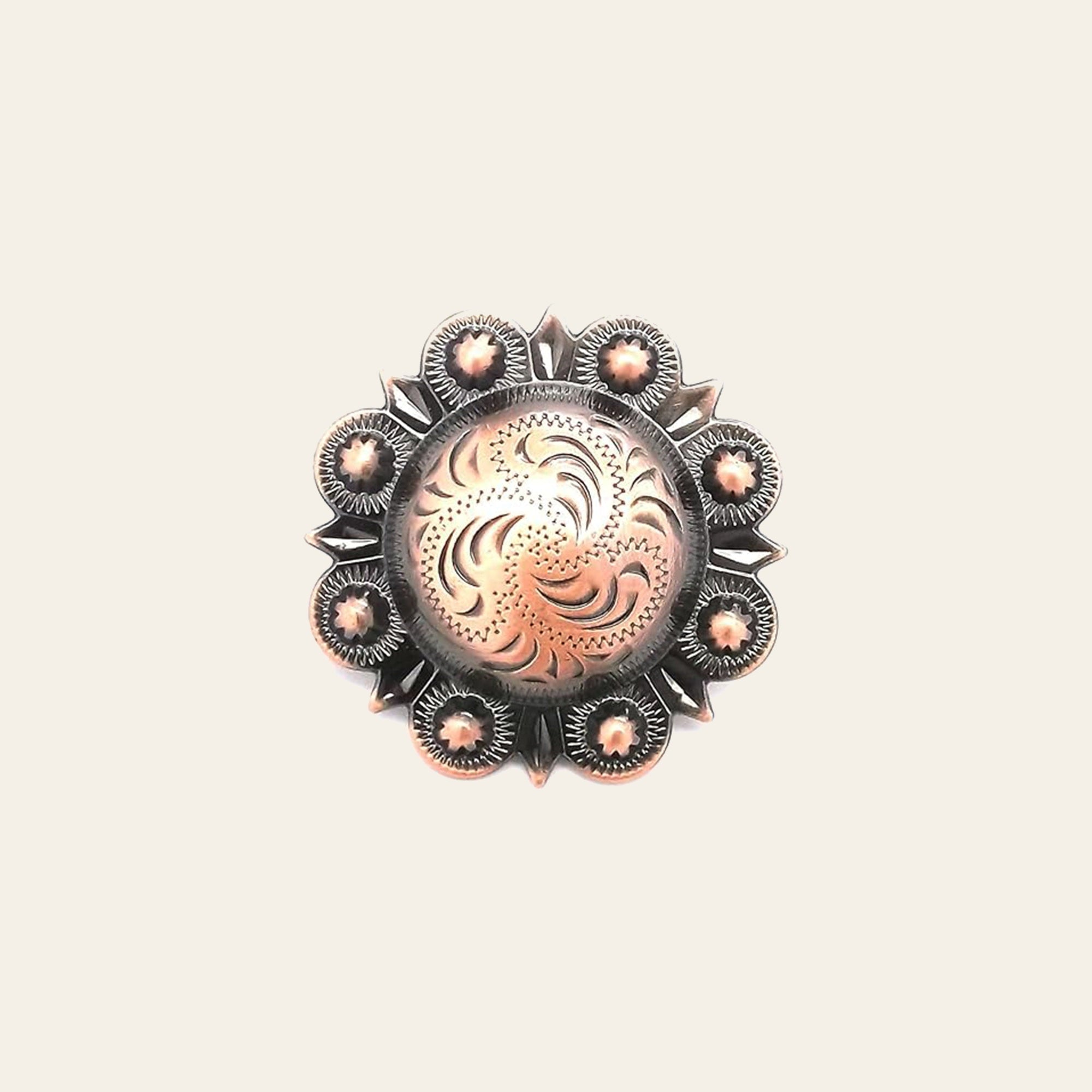 1 in HILASON Berry Concho Screw-ac Back Order Carvedberry Saddle Bling Cowgirl