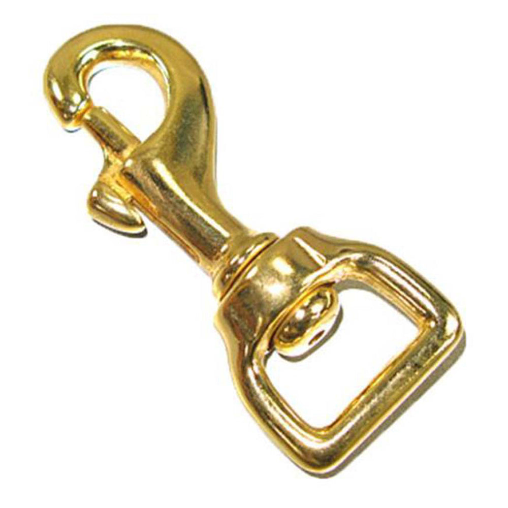 Hilason 1" x 3" Western Horse Tack Swivel Eye Bolt Snap – Heavy Duty Solid Brass Trigger Snap