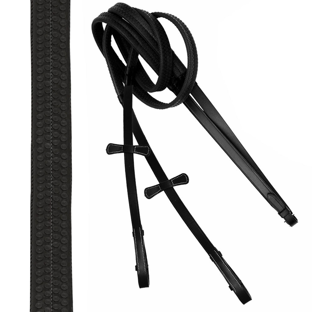 ExionPro Quick Release Snaffle Jumping Bridle with Rubber Reins by Bridles & Reins - alternate view 6