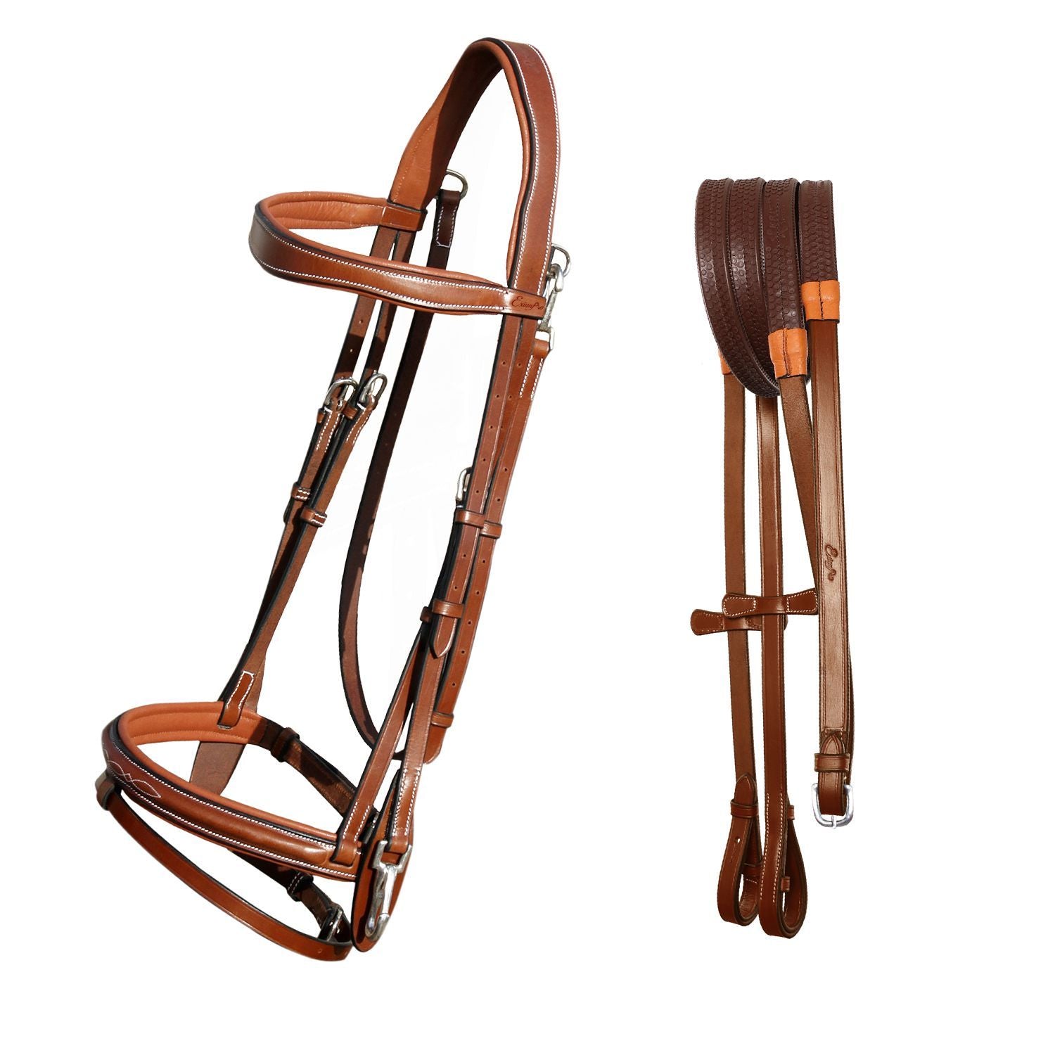 ExionPro Quick Release Snaffle Jumping Bridle with Rubber Reins by Bridles & Reins - alternate view 4