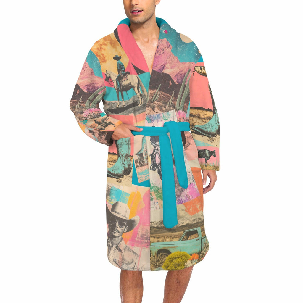 Baha Ranch Retro Pop Western Men's Robe by Baha Ranch Western Wear - product image 5