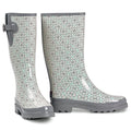 M&F Western Rain Boot Womens Gray Geometric Design Round Toe Jayla Style