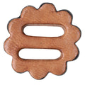 Slotted Leather Concho — Tan, 1-1/4"