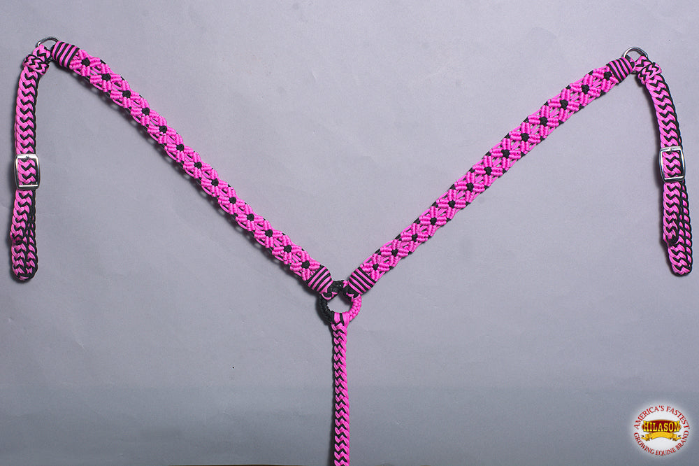 Hilason Horse Woven Breast Collar Flat Braided Paracord
