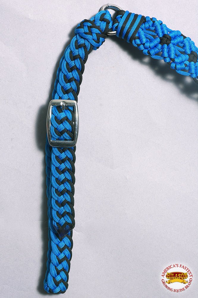 Hilason Horse Breast Collar Braided Paracord Pink / Black