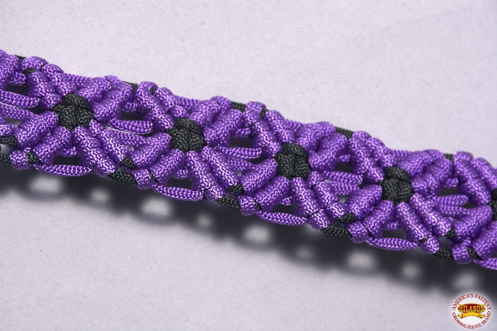 Hilason Horse Breast Collar Braided Paracord Pink / Black