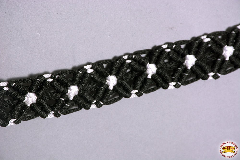 Hilason Horse Breast Collar Braided Paracord Pink / Black