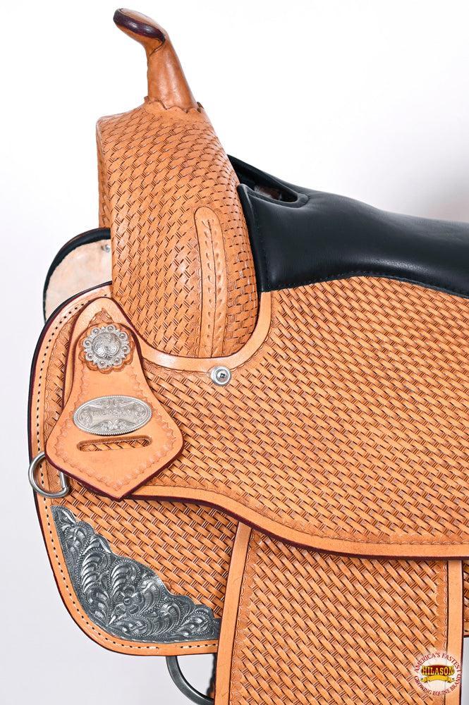 HILASON Western Horse Saddle American Leather Flex Tree Trail & Pleasure Tan