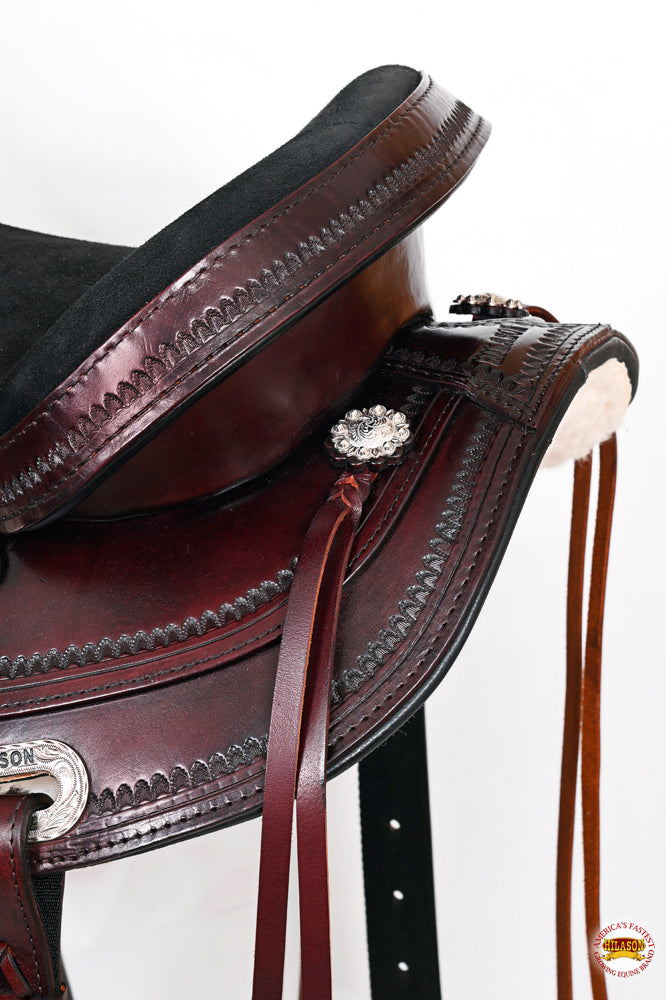HILASON Western Horse Treeless Saddle American Leather Trail | Barrel for Horses