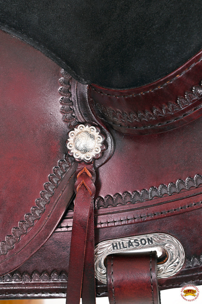 HILASON Western Horse Treeless Saddle American Leather Trail | Barrel for Horses