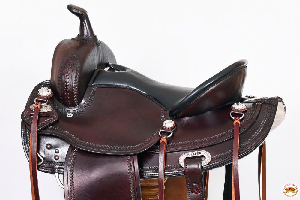 Hilason Western Draft Horse Trail & Pleasure Leather Saddle