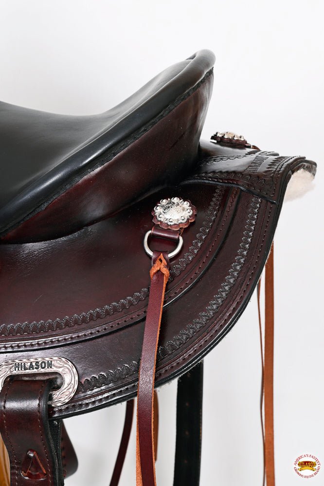 Hilason Western Draft Horse Trail & Pleasure Leather Saddle