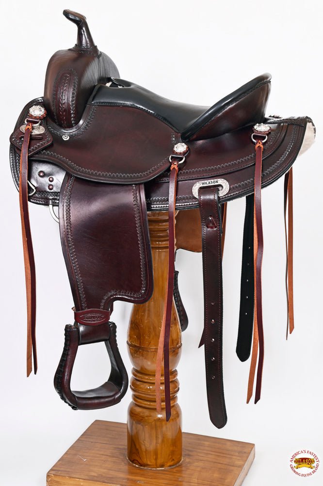 Hilason Western Draft Horse Trail & Pleasure Leather Saddle