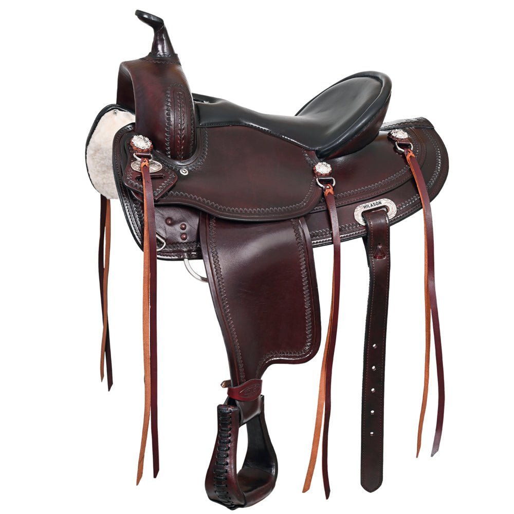 Hilason Western Draft Horse Trail & Pleasure Leather Saddle