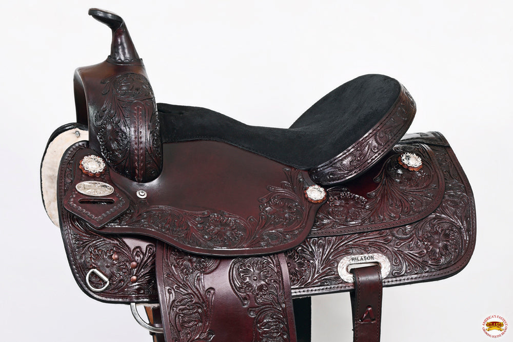 HILASON Western Draft Horse Trail Pleasure American Leather Saddle | for Horses