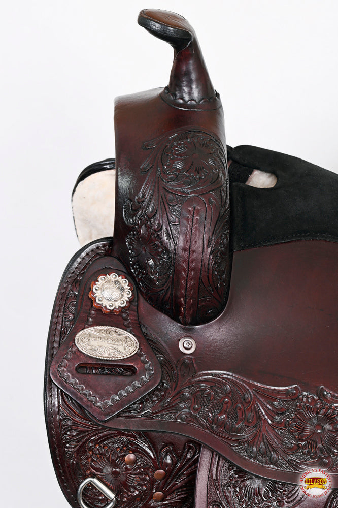 HILASON Western Draft Horse Trail Pleasure American Leather Saddle | for Horses