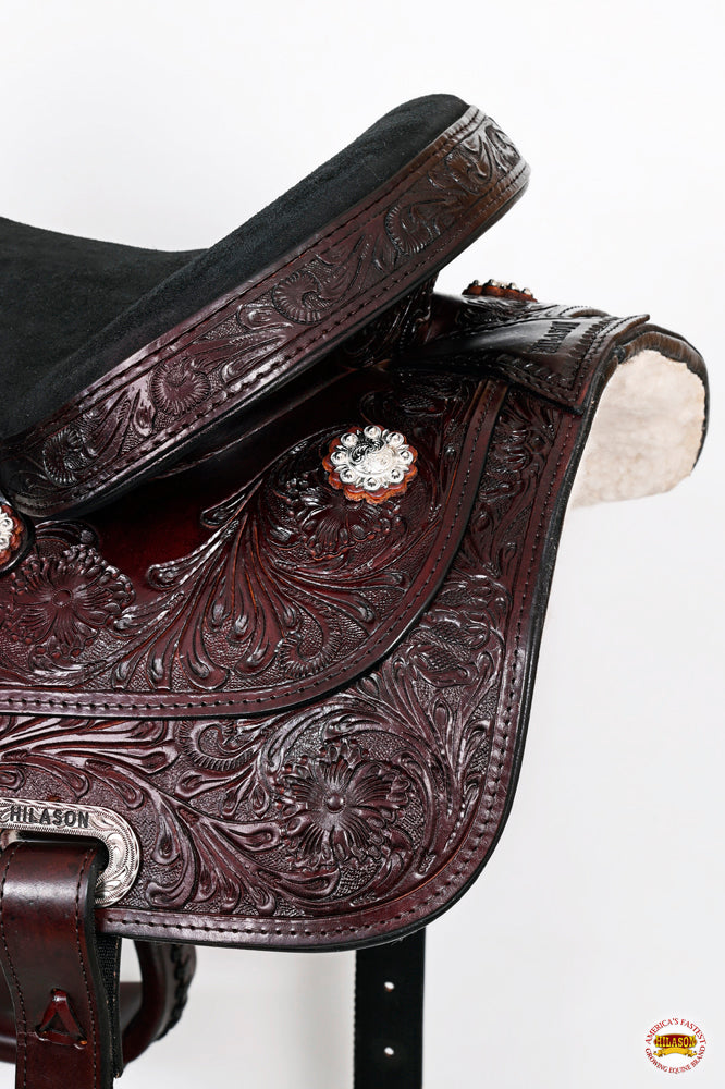 HILASON Western Draft Horse Trail Pleasure American Leather Saddle | for Horses