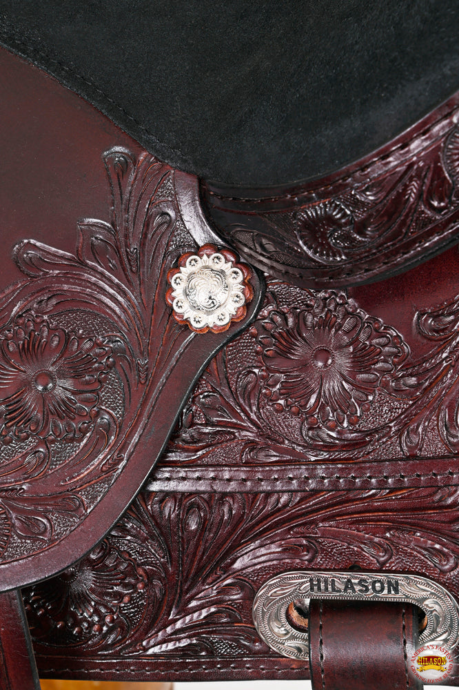 HILASON Western Draft Horse Trail Pleasure American Leather Saddle | for Horses